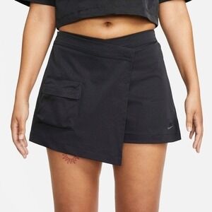 Nike Tech Pack Black Asymmetric Skort Cargo Pocket Hiking Large